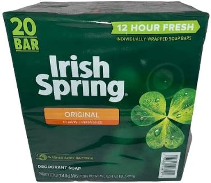 أيريش سبرينج صابون Irish Spring الأصلي، قد يختلف التغليف. 20 عد، 74 أونصة، 74 أونصة (علبة من 1) - Image 2